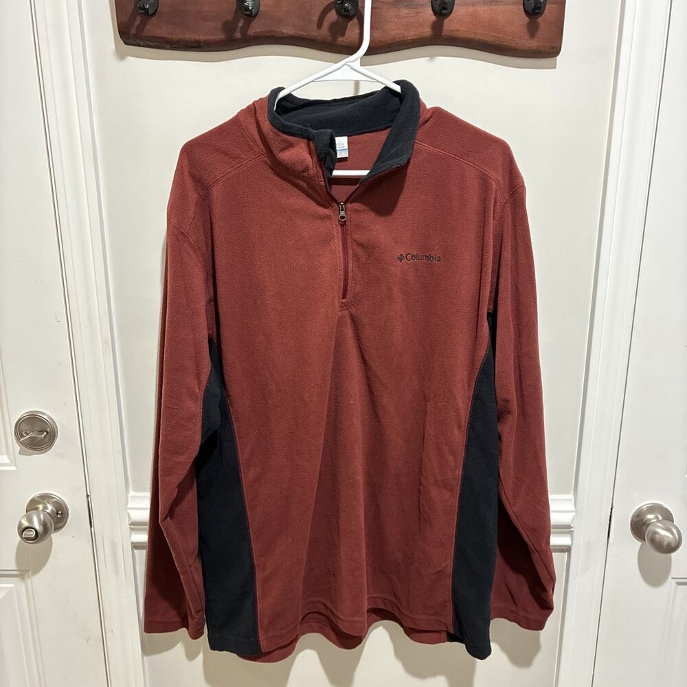 Columbia Omni Wick Quarter Zip Pullover Mens Small NWT Maroon/Gray